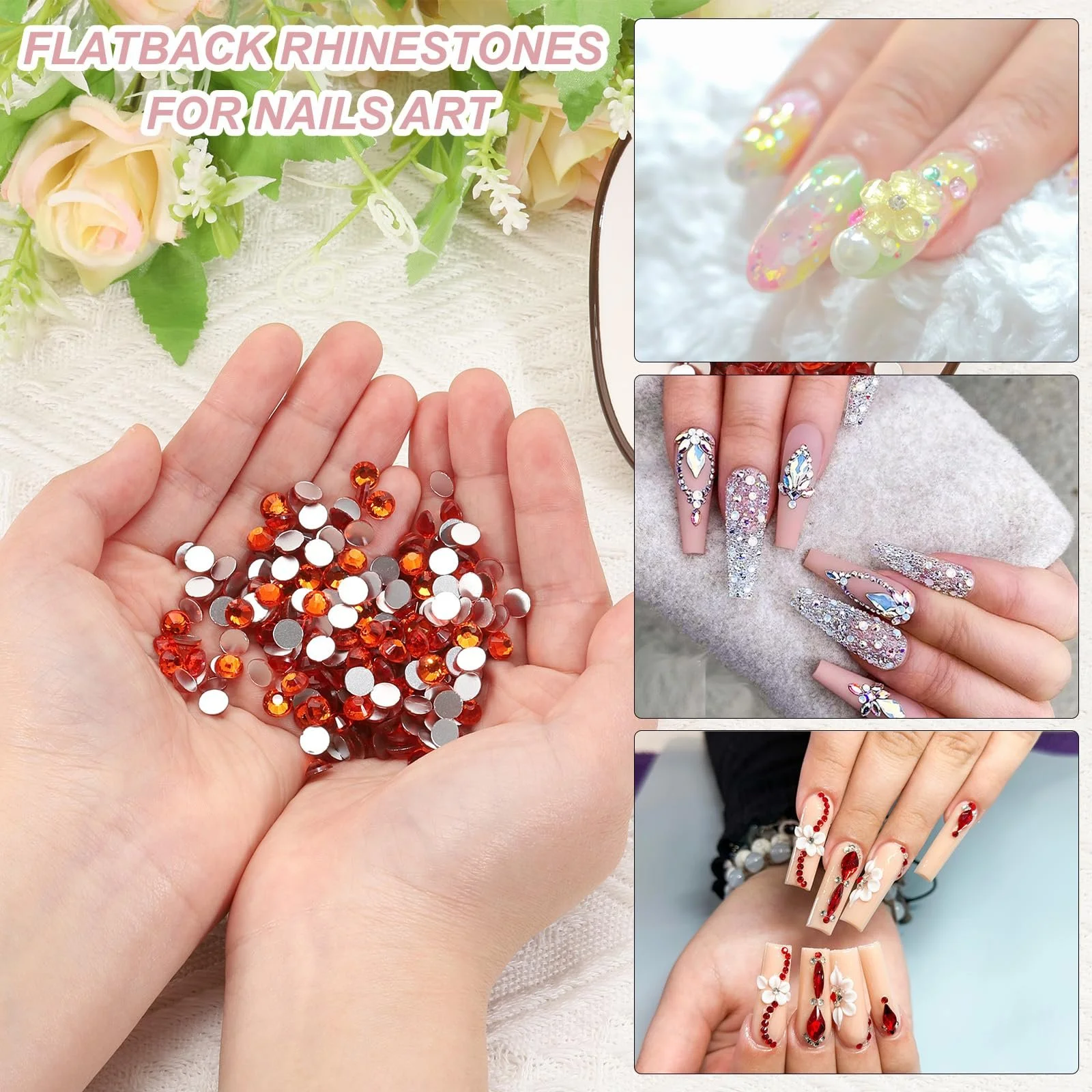 Стрази круглі Золотисто-помаранчевий SS6, 2,0–2,1 мм, 4320 шт, фото №3