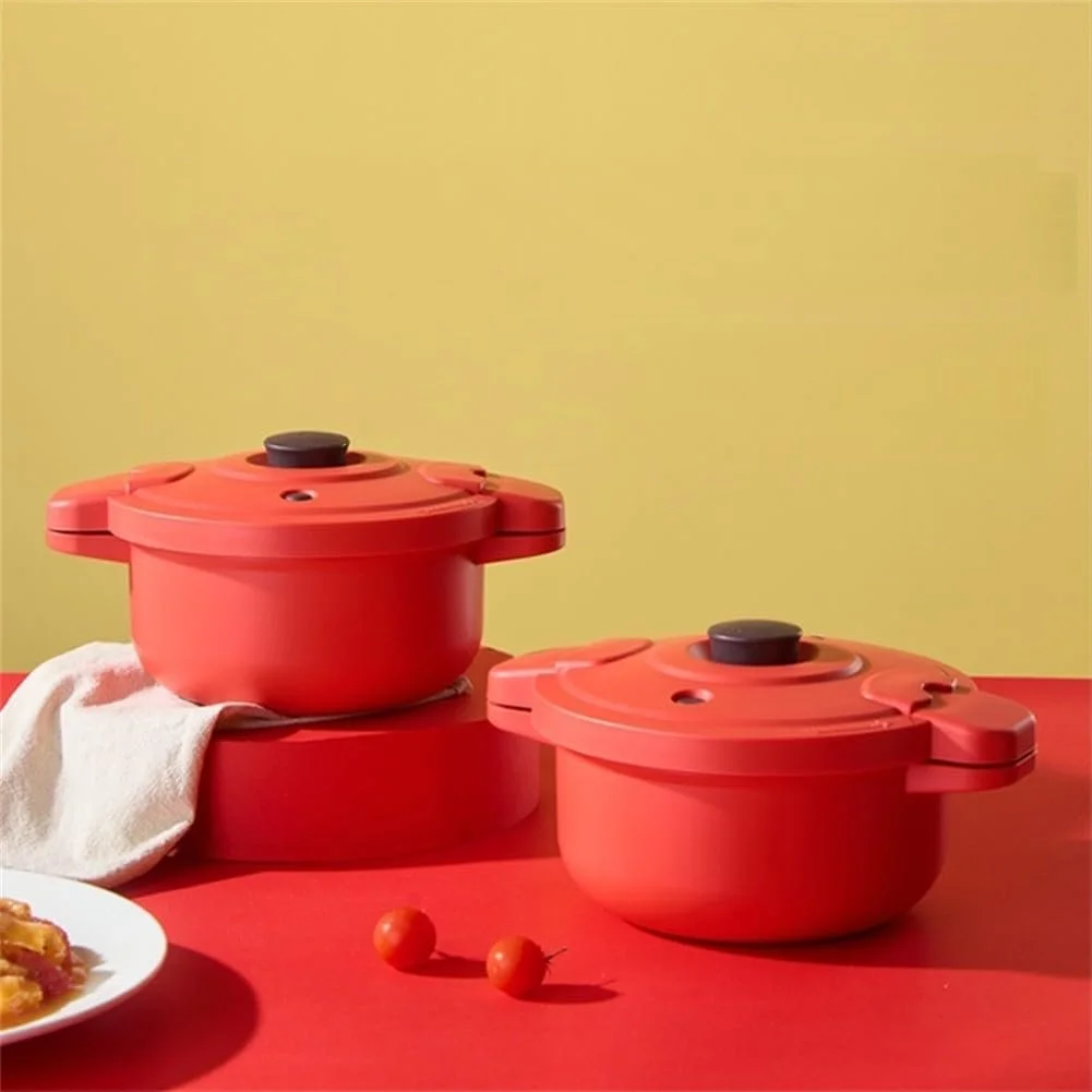 Скороварка для микроволновой печи 27,5 x 14 см ПП-силиконовая многофункциональная для риса овощей и макарон пароварка, фото №7