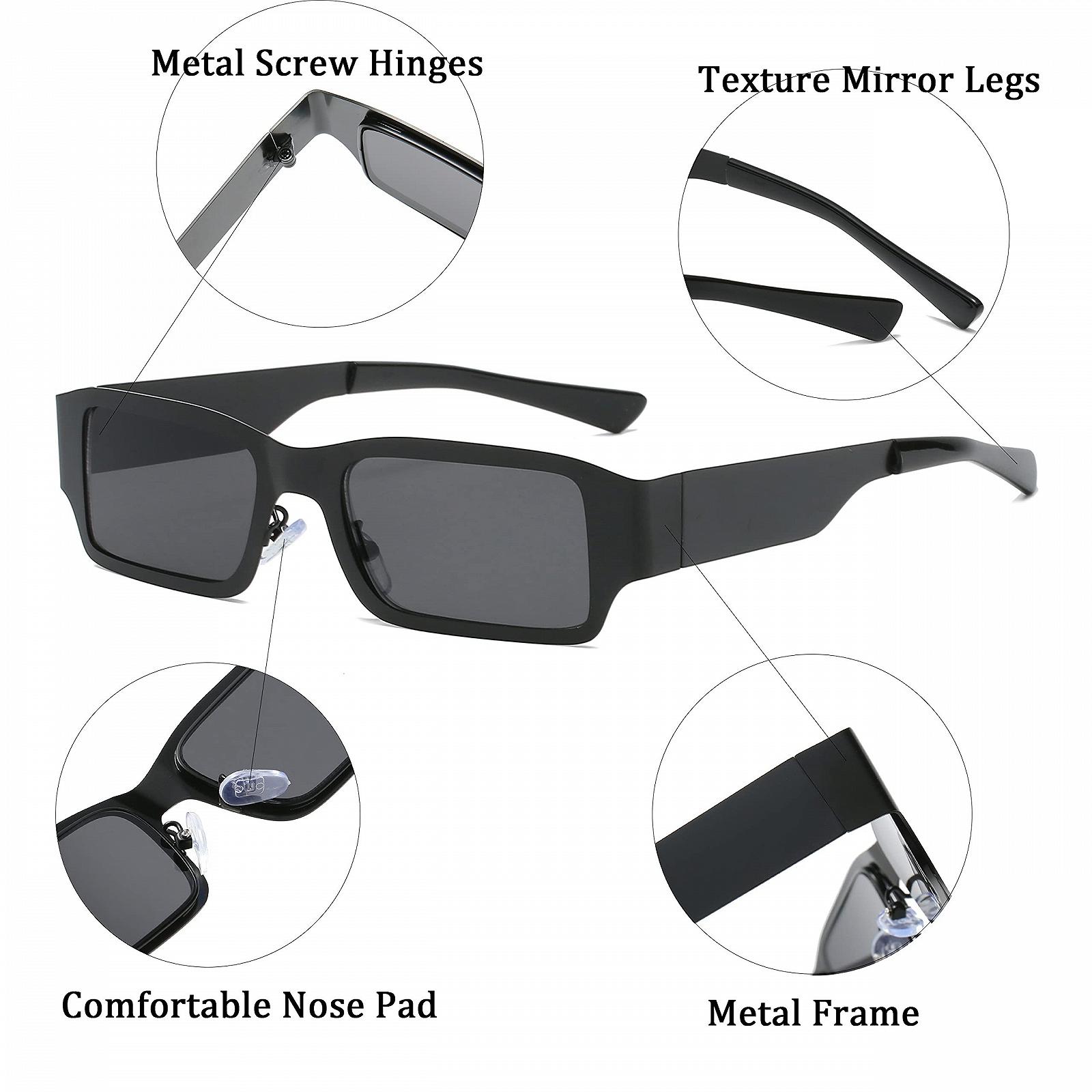 Солнцезащитные очки Long Keeper Винтаж Ретро Прямоугольные Металлическая оправа, фото №4 Солнцезащитные очки Long Keeper Винтаж Ретро Прямоугольные Металлическая оправа, фото №4