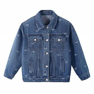 Джинсовая куртка Rolanko для девочек, базовая джинсовая куртка, джинсовая рубашка на пуговицах - Фото 1