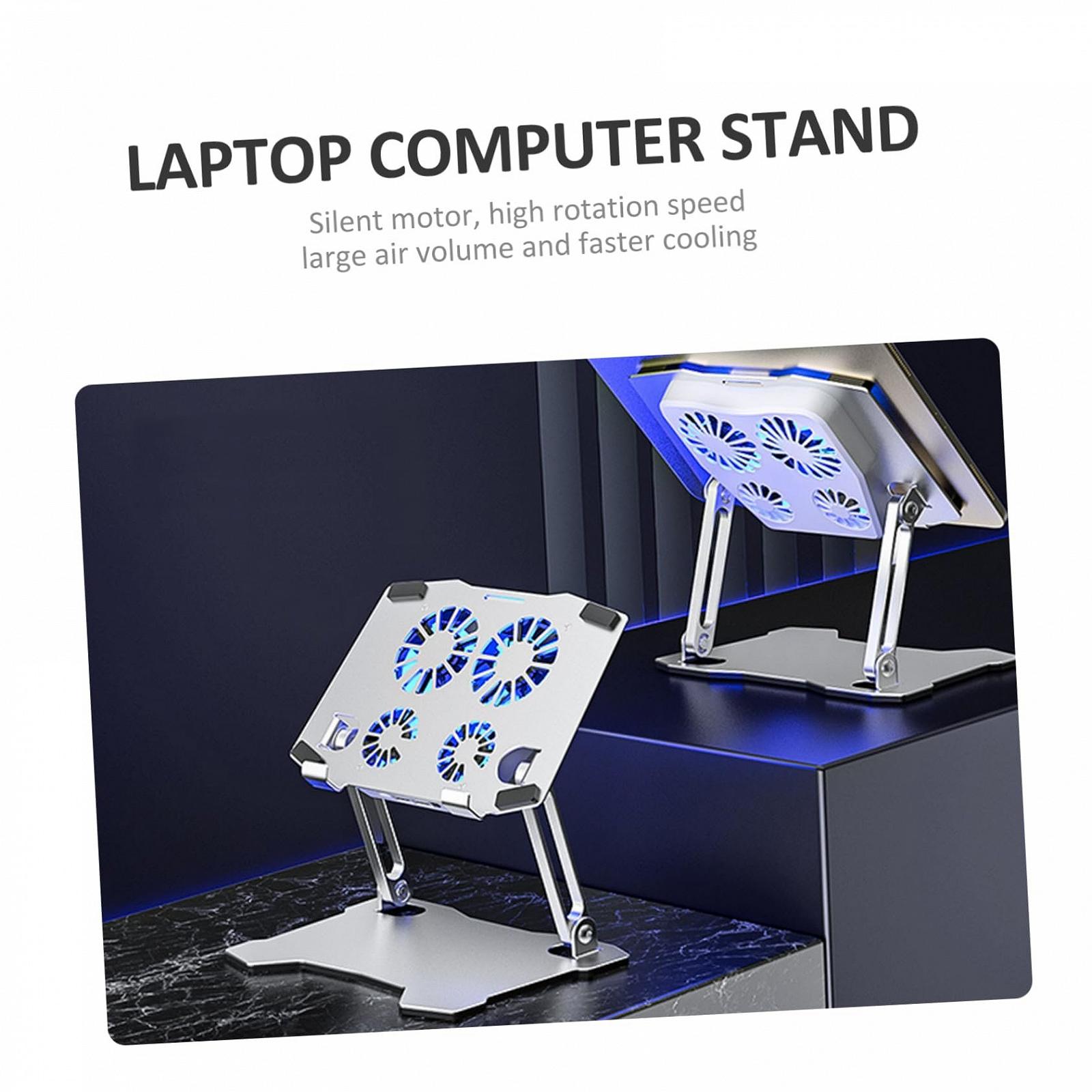 Підставка для ноутбука регульована по висоті Happyyami з тихими охолоджуючими вентиляторами, ергономічна, фото №6