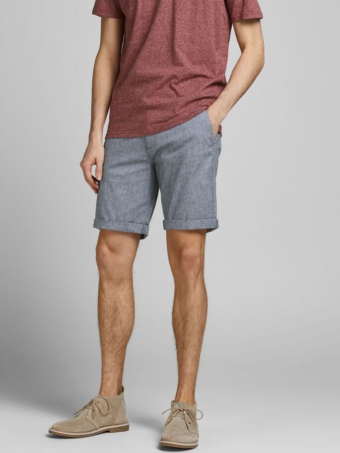 Шорты Jack&Jones JJLINEN SHORTS AKM 12184684 Голубой 2XL, фото №1