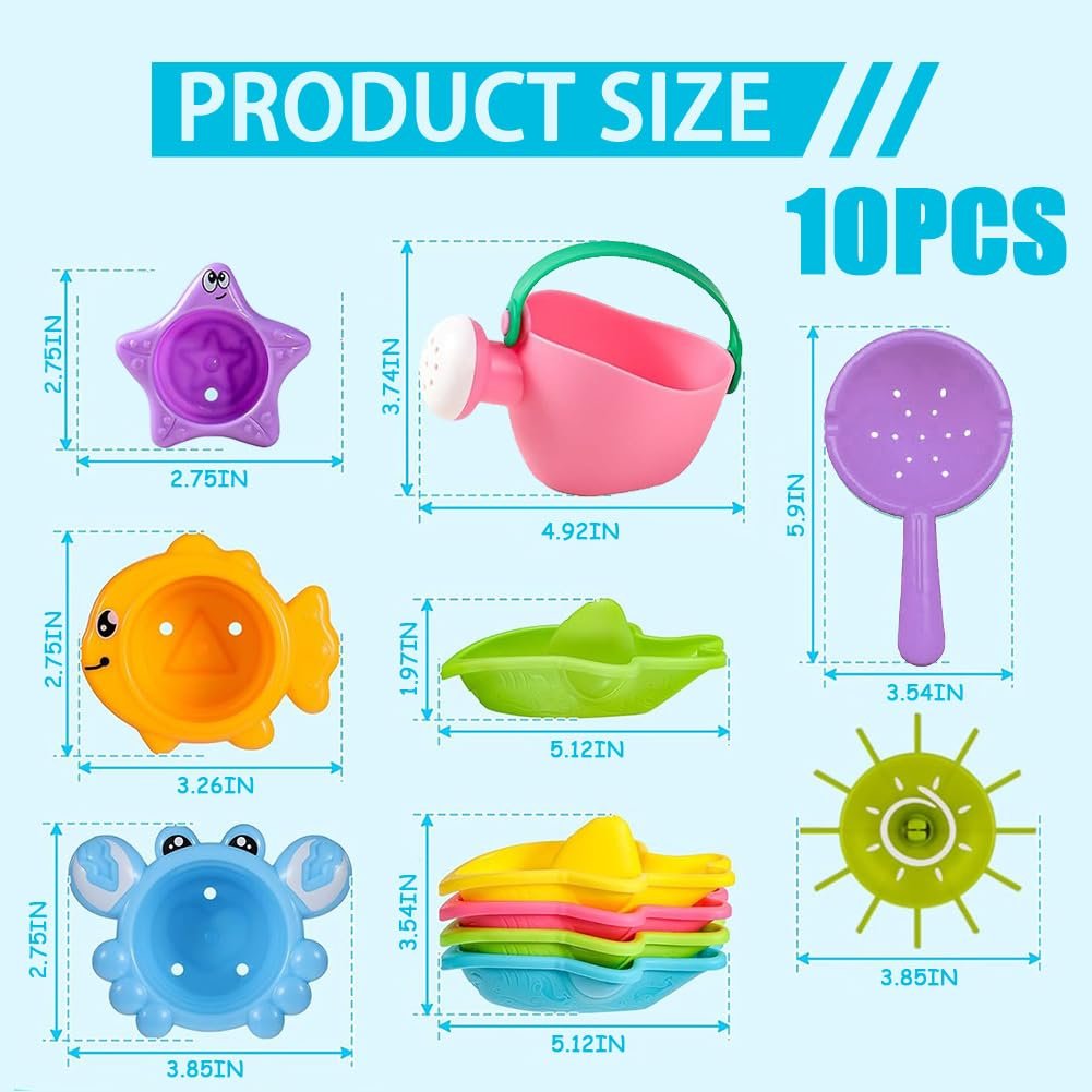 Набор игрушек для ванны (10 шт.), фото №2