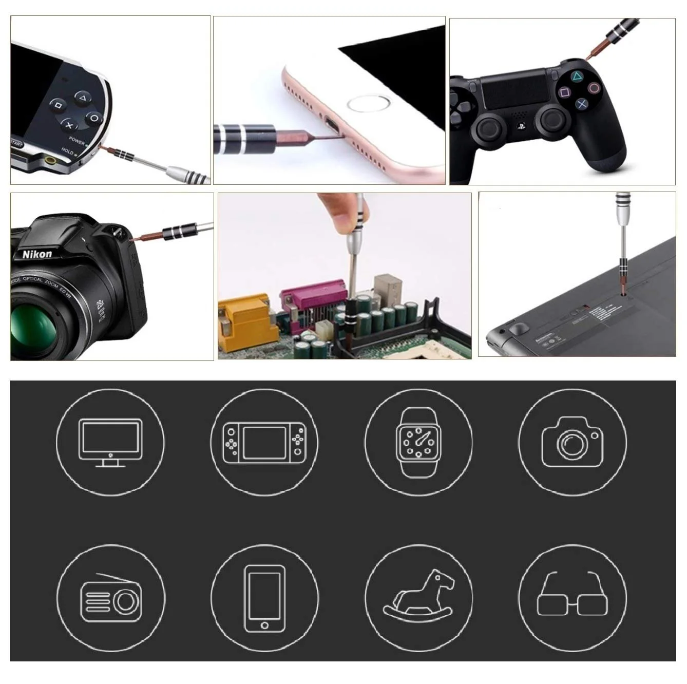 Набір викруток Linhon Precision 60 в 1 магнітний Torx S2 стальні біти, фото №5