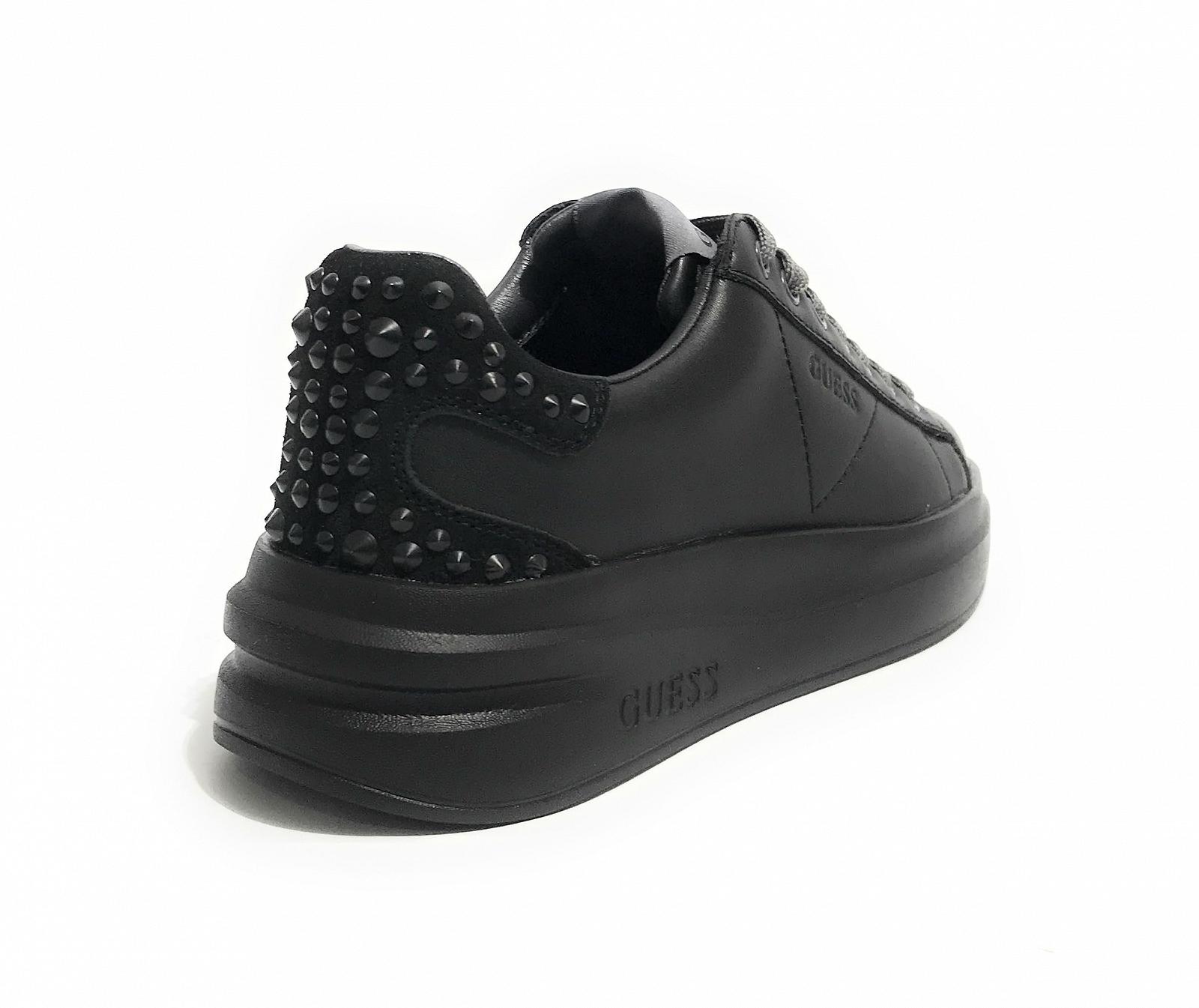 Кросівки GUESS Elbina Carryover Шкіряні Вугільний/Чорний, фото №4
