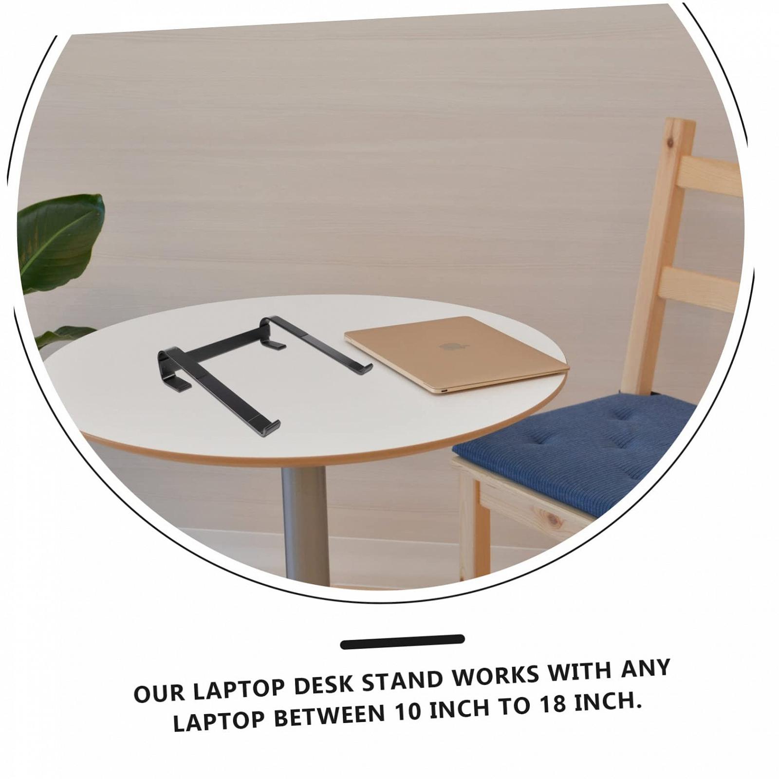 Підставка для ноутбука алюмінієва ергономічна з регулюванням висоти для ноутбуків покращує поставу та зменшує напруження зап'ястя, фото №9