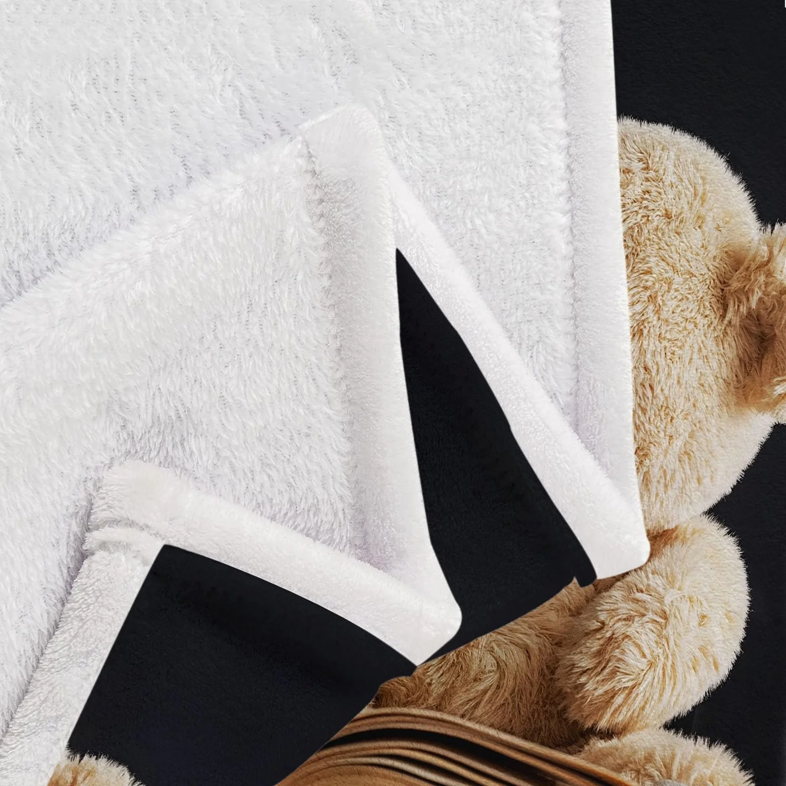 Плед Cuddly Для взрослых 3D Цветной Фланелевый Плед Шерпа Флисовый Плед Для взрослых 150 x 200 см Мягкий Плед из Микрофибры Теплый Плед Простой Мотив Плюшевого Мишки Легкий и Теплый Плед, фото №7