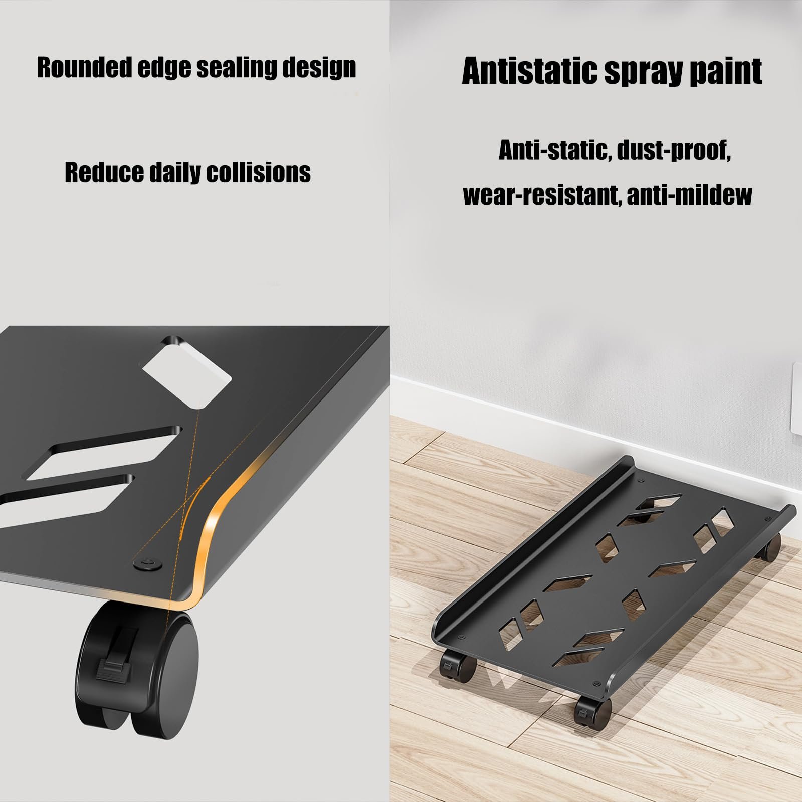 Подставка для компьютерной башни с колесом, поворотное основание на 360 градусов, антистатическая, фото №7 Подставка для компьютерной башни с колесом, поворотное основание на 360 градусов, антистатическая, фото №7