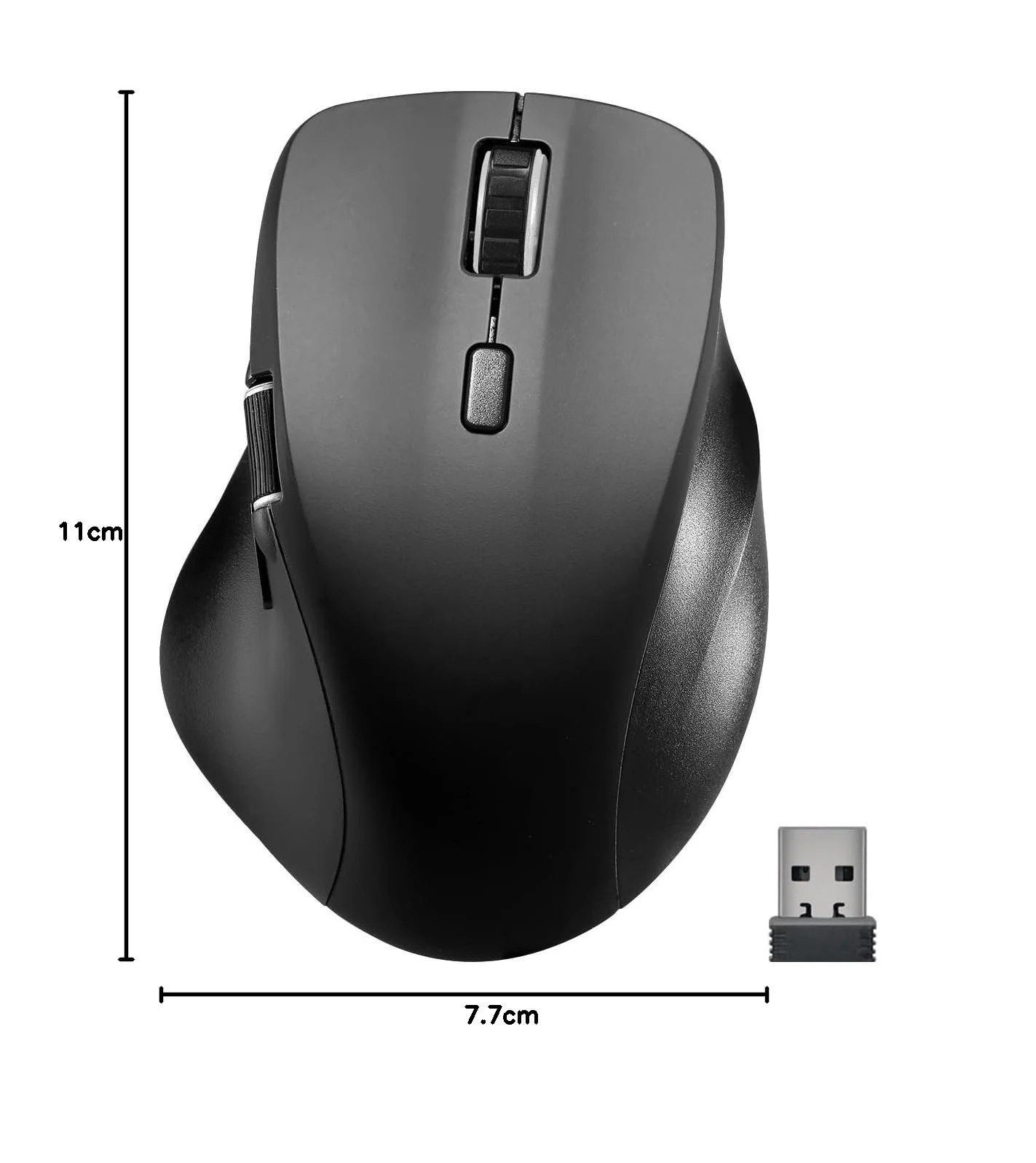 Мышь Speedlink Libera Silent Bluetooth, бесшумная, аккумуляторная, эргономичная, 2 профиля Bluetooth и USB 2.4GHz, колесо прокрутки под большой палец, 3200 DPI, черная, фото №9