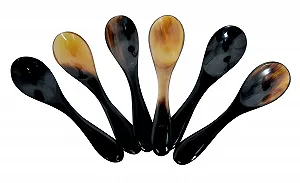 Ложка для ікри Marycrafts Набір 6 шт. Ріг, 9.5 см synthetic.ua - Фото 1