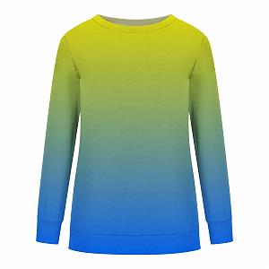 Женский Свитшот Qixiu Повседневный Свободный Пуловер с круглым вырезом и длинными рукавами synthetic.ua - Фото 1