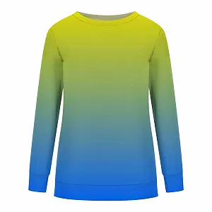 Женский Свитшот Qixiu Повседневный Свободный Пуловер с круглым вырезом и длинными рукавами synthetic.ua - Фото 1