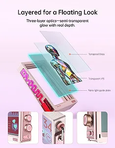 Цифровая фоторамка Divoom Times Frame 10.1-Zoll WiFi 64 GB IPS Rosa - Фото 1