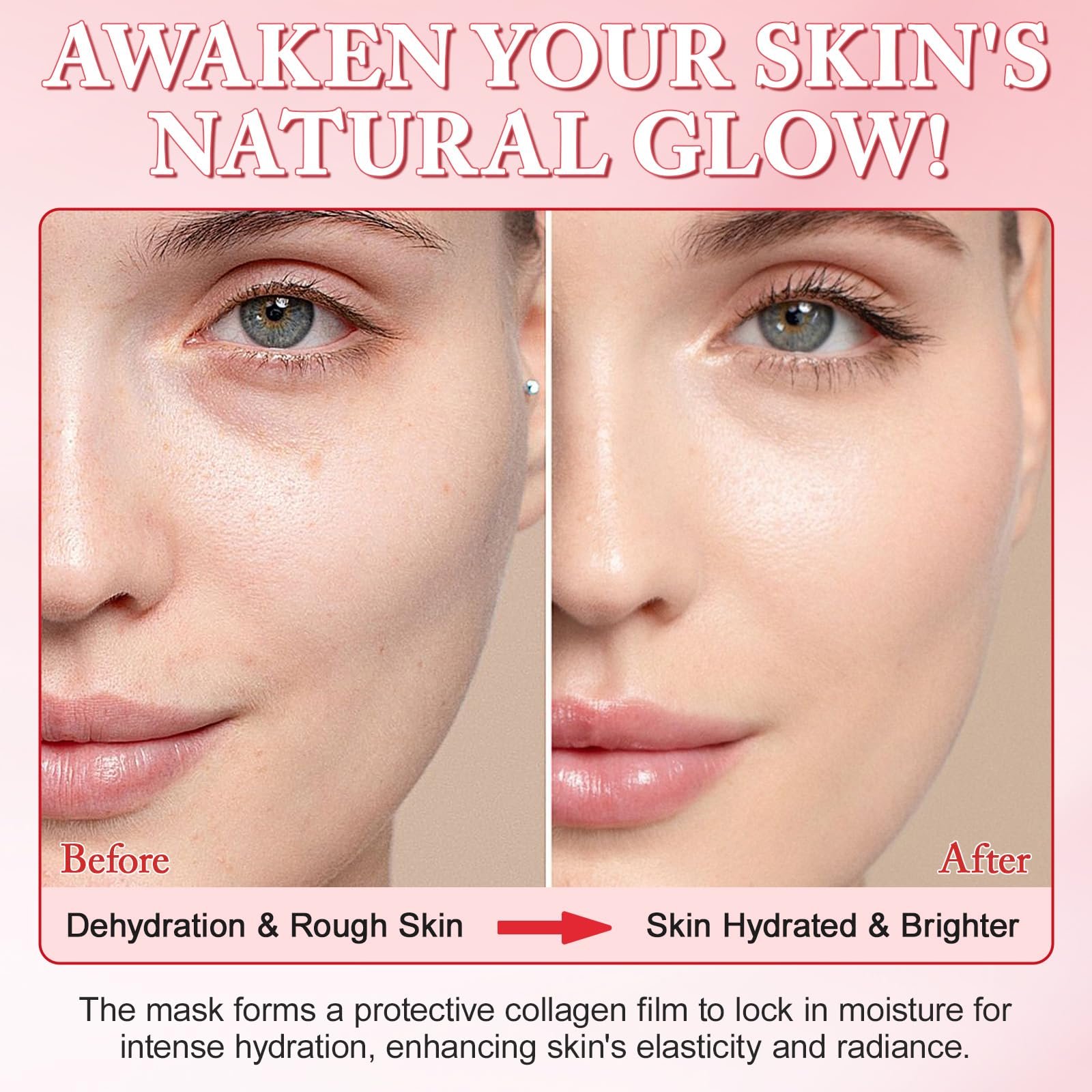 Нічна маска для обличчя з колагеном, відновлює пружність (2 шт), фото №5