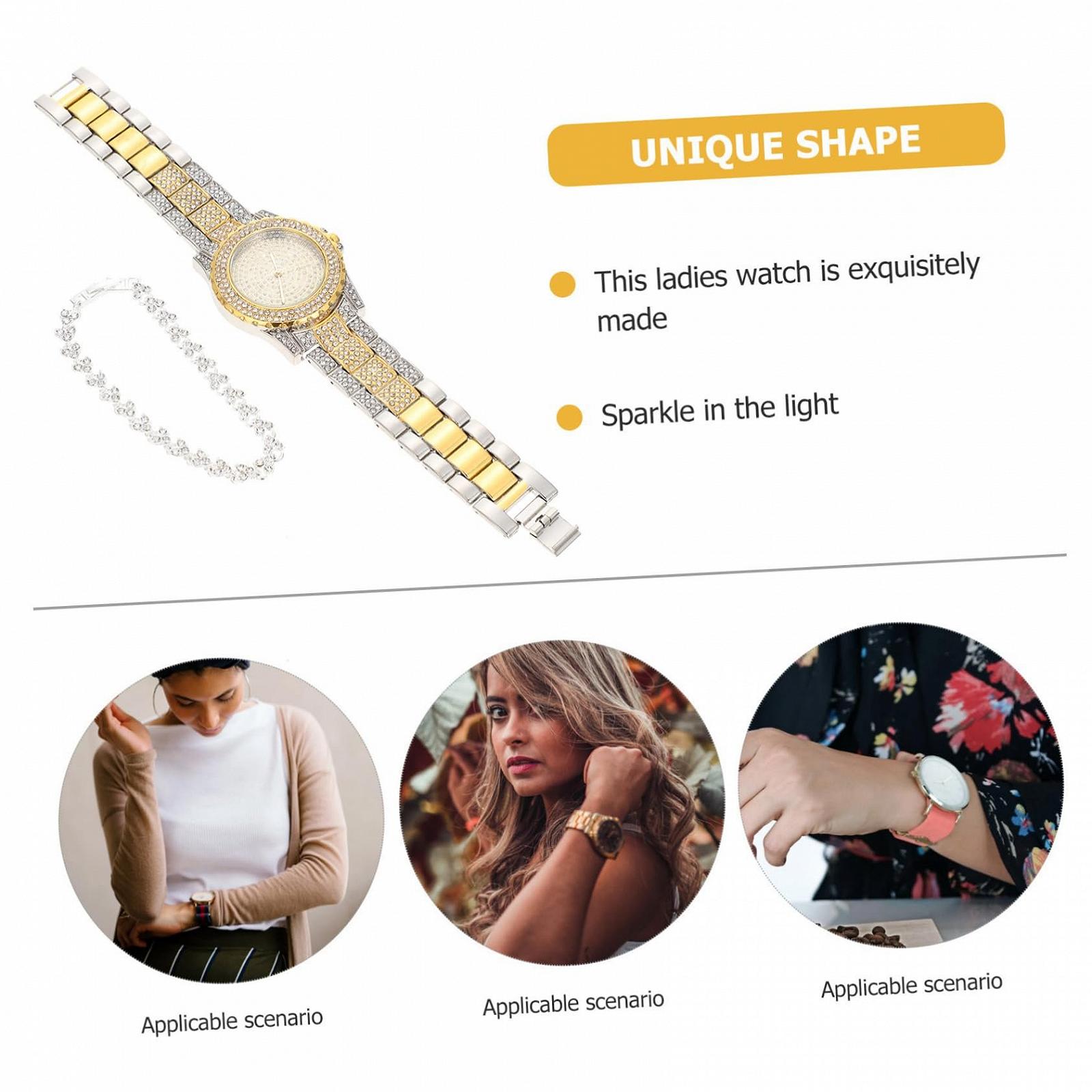 Жіночий годинник LIFKOME 1 Set з ремінцем, інкрустований стразами, фото №2 Жіночий годинник LIFKOME 1 Set з ремінцем, інкрустований стразами, фото №2