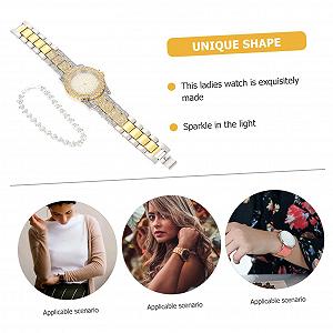 Жіночий годинник LIFKOME 1 Set з ремінцем, інкрустований стразами synthetic.ua - Фото 1