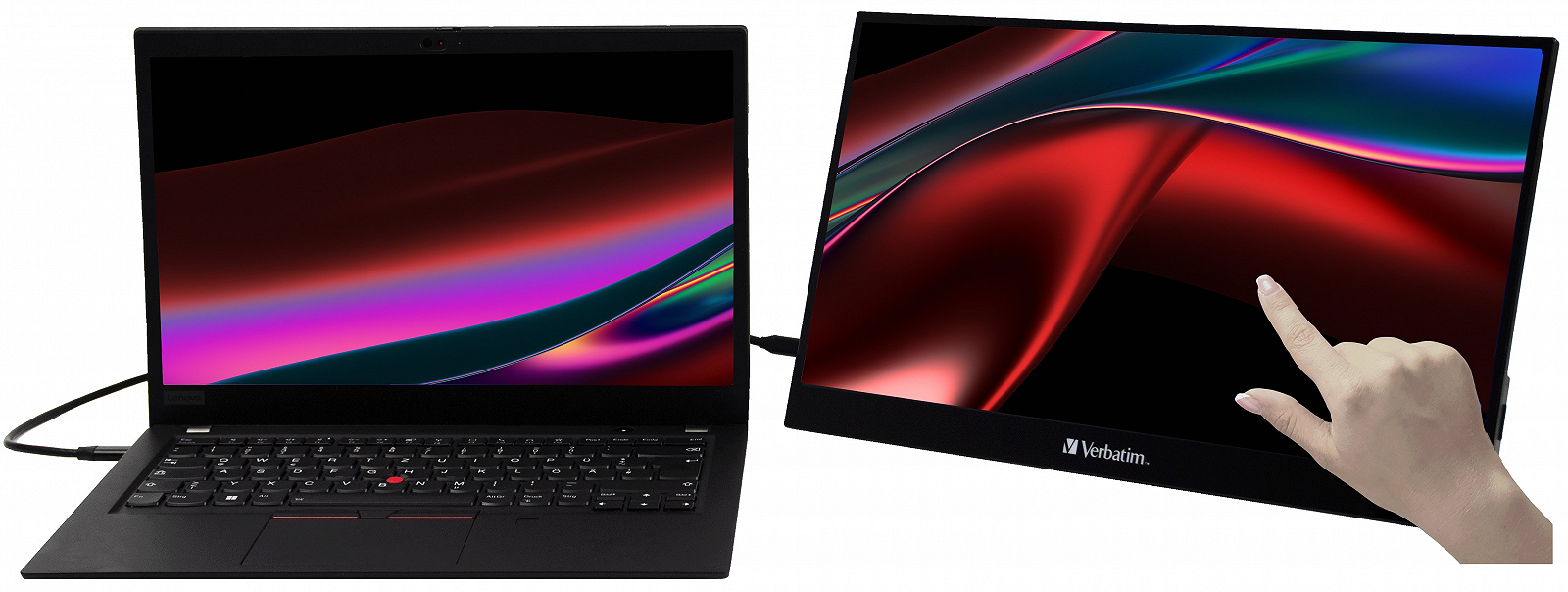 Монітор портативний сенсорний 15.6" Verbatim PMT-15 4K IPS 60 Гц, фото №4