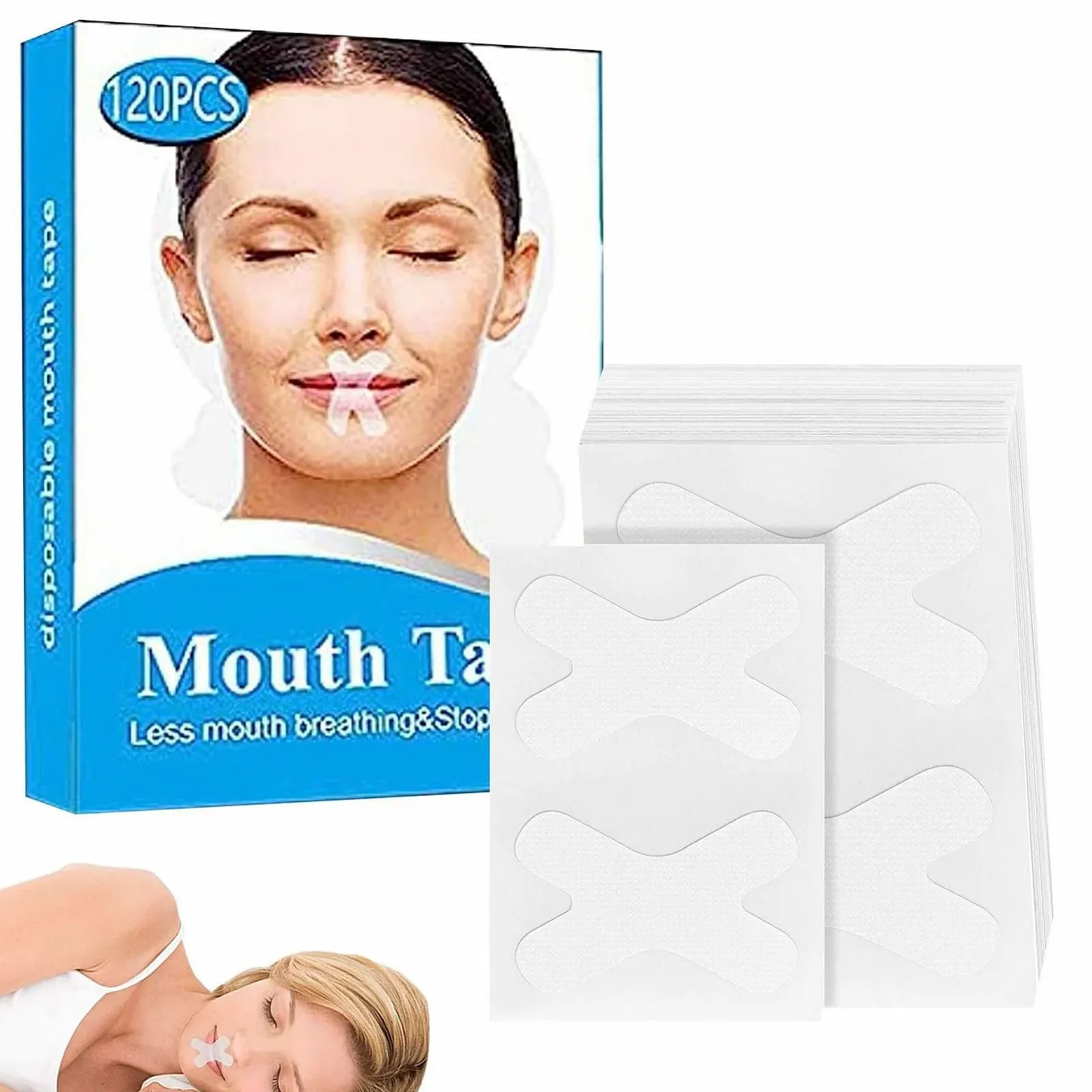 Пластирі для сну, пачка 120 шт, проти хропіння, для сну, антихропіння, фото №1 Пластирі для сну, пачка 120 шт, проти хропіння, для сну, антихропіння, фото №1