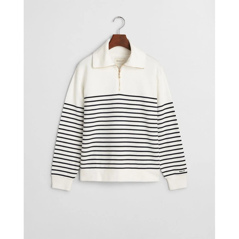 Женский Свитшот GANT Breton Rib Half Zip Sweat, фото №3
