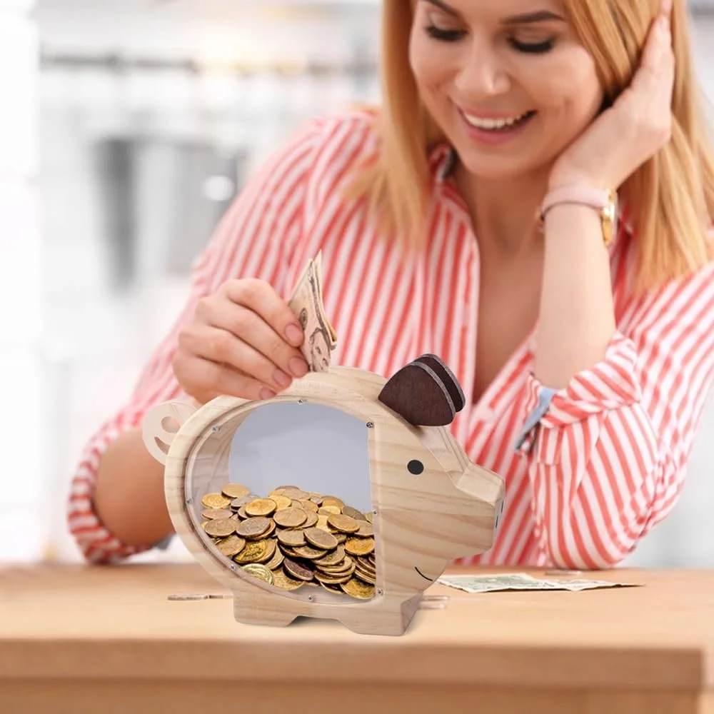 Скарбничка дитяча Дерев'яна Персоналізована Творча, фото №7