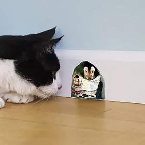 Наклейка на стіну 3D Мишача нора реалістична водостійка для спальні дитячої synthetic.ua - Фото 1