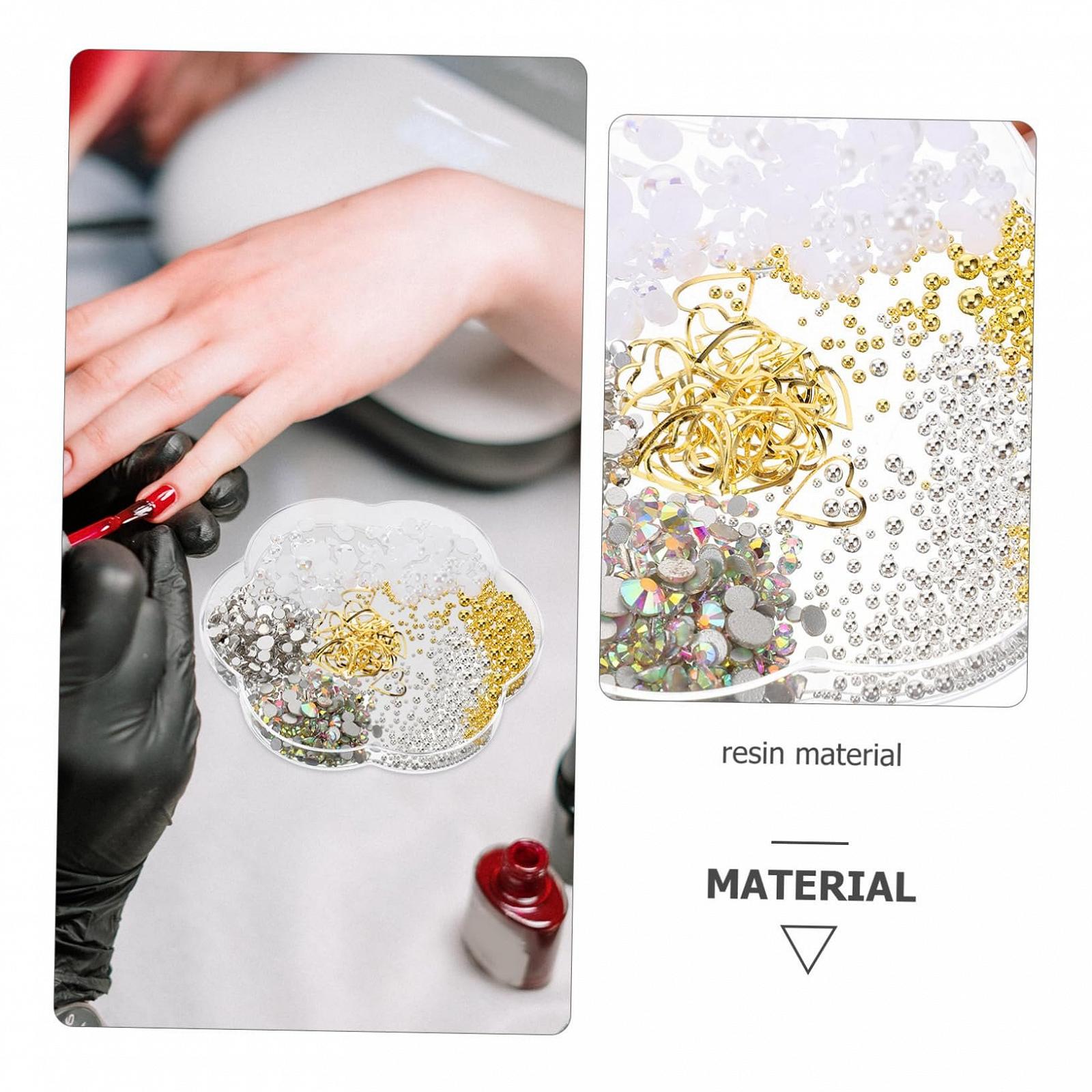 Набір прикрас для нігтів з бісером та стразами NOLITOY для DIY манікюру, фото №8