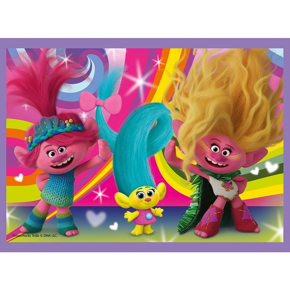 Пазл Trefl Trolls Band Together Adventures of the Colourful Trolls 4-в-1 35-70 елементів Multi-Colour, фото №6