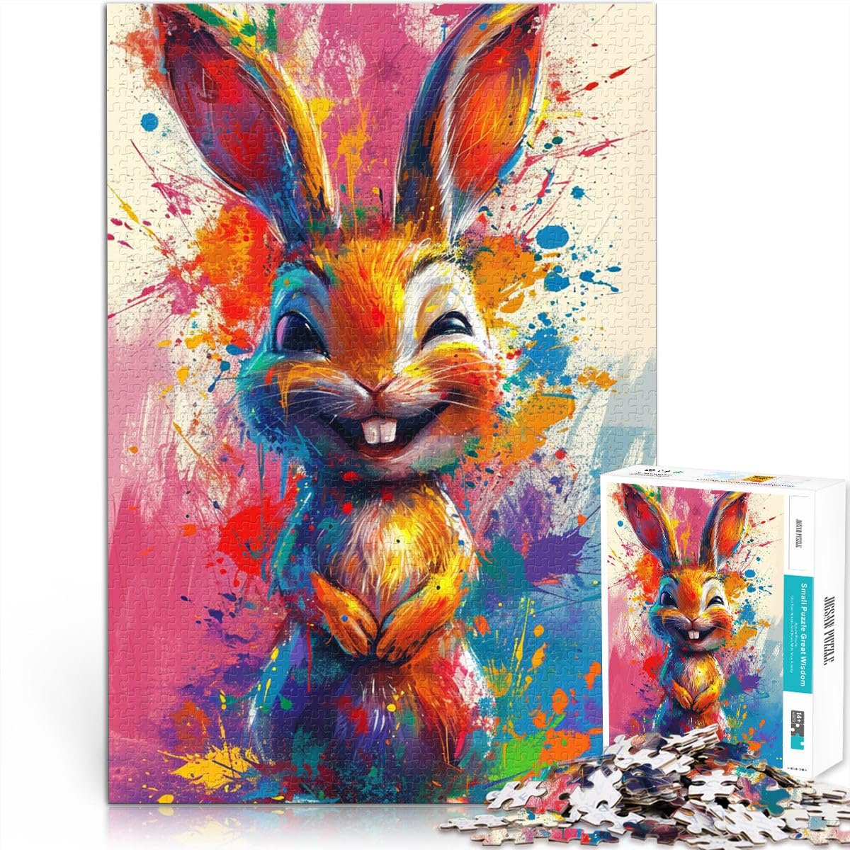 Пазл Усміхнений милий кролик 1000 деталей 26 x 38 см, фото №1 Пазл Усміхнений милий кролик 1000 деталей 26 x 38 см, фото №1