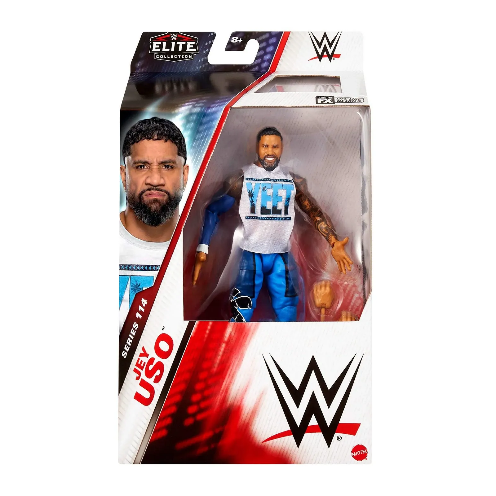 Фігурка Mattel WWE Elite Series #114 Jey Uso 15 см рухома різнокольорова JCH93, фото №2