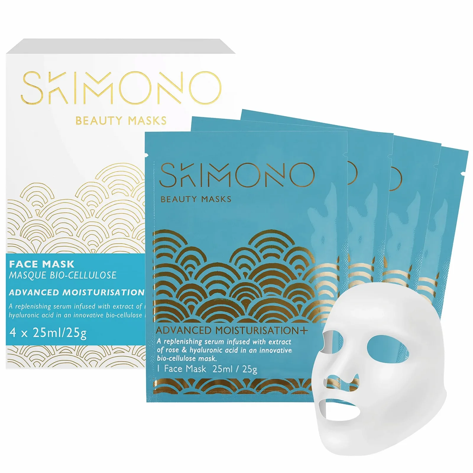 Маска для лица SKIMONO Advanced Moisturisation+ Organic Cellulose (4 шт. в упаковке), фото №1