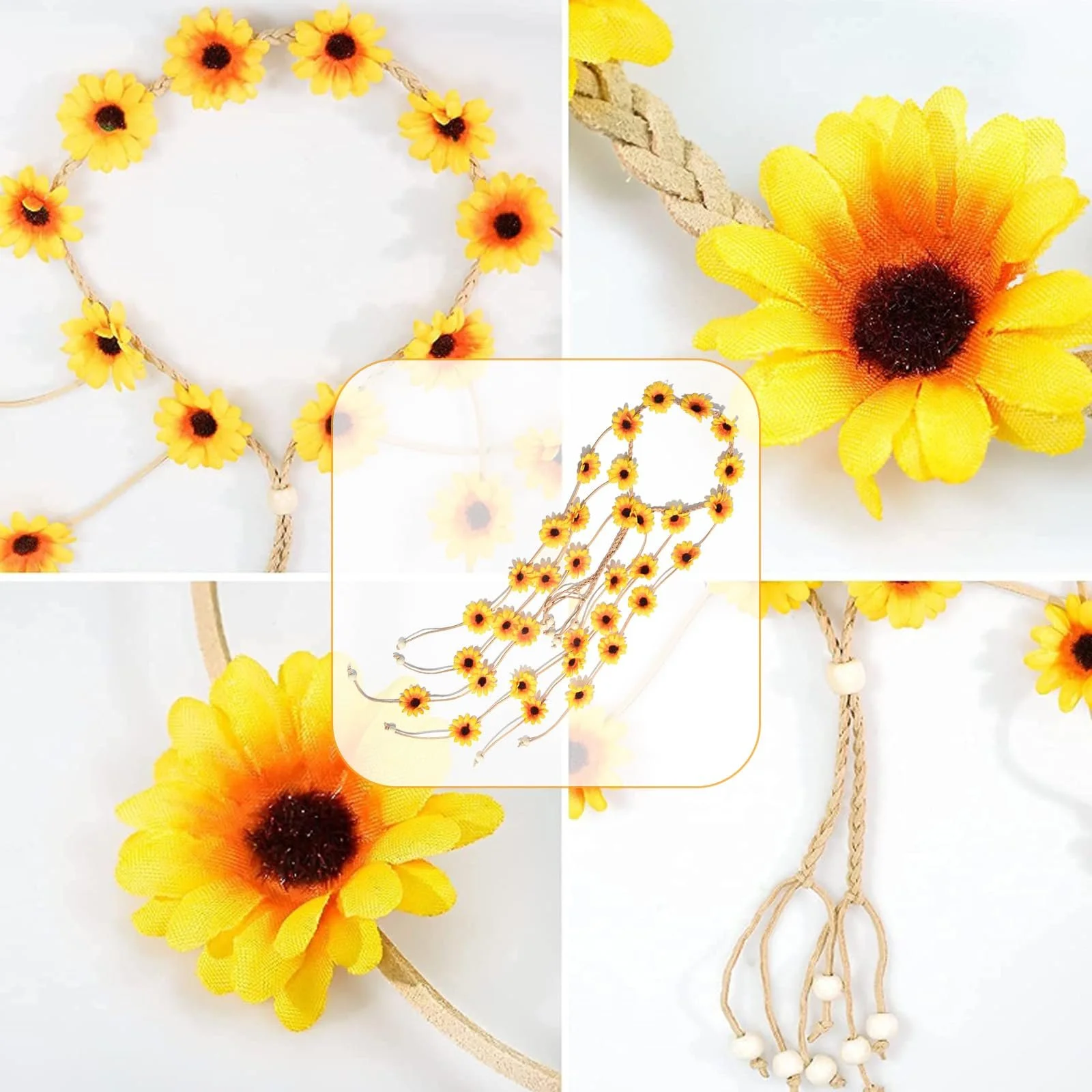 Вінок Соняшник, Регульовані Аксесуари для Волосся, фото №4