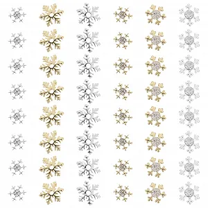 Прикраса для нігтів Сніжинка ERINGOGO, 60 шт - Фото 1
