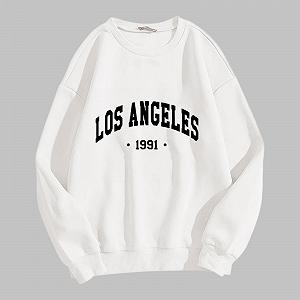 Женский свитшот Los Angeles California Letter Print Винтажный спортивный стиль Мягкий Цветной Круглый вырез Свободный крой synthetic.ua - Фото 1
