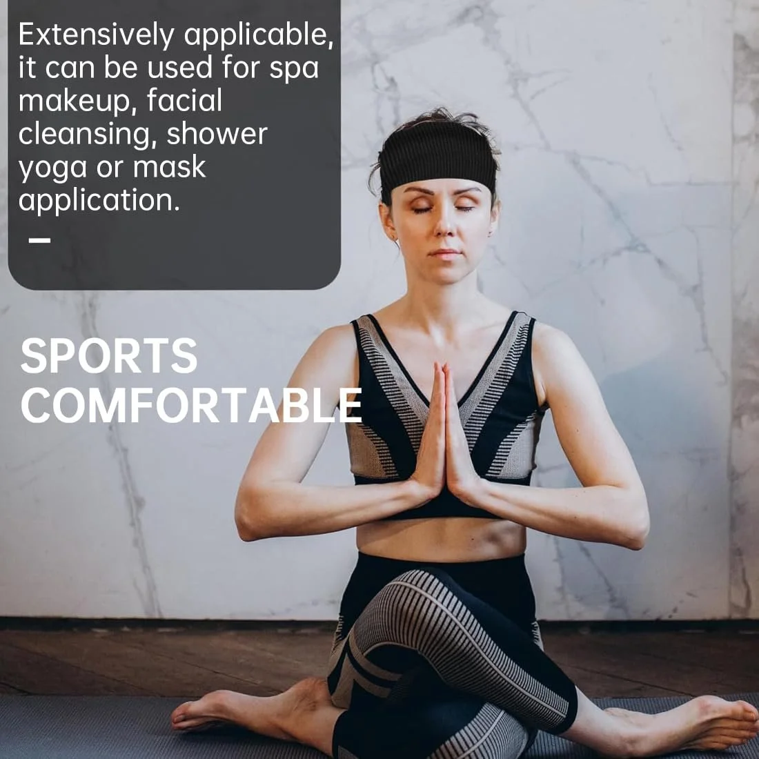 Спортивна Пов'язка на Голову (3 шт.) Бавовняна Нековзна Еластична, фото №4 Спортивна Пов'язка на Голову (3 шт.) Бавовняна Нековзна Еластична, фото №4