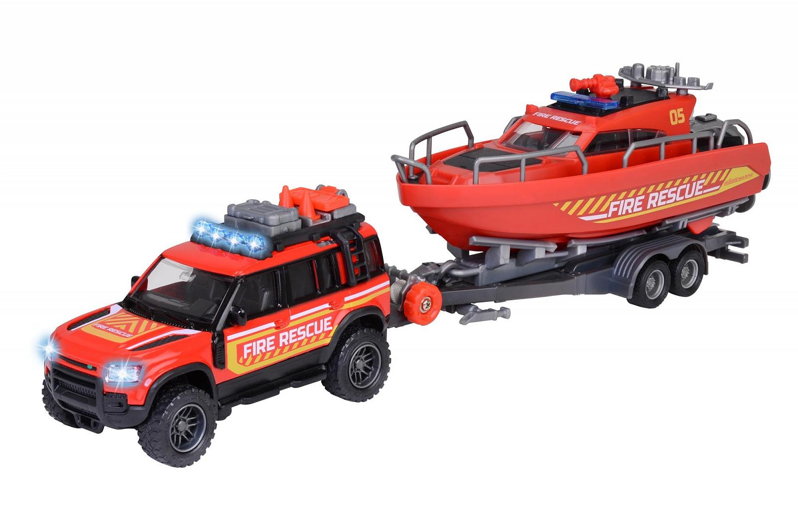 Металлический Majorette Land Rover с лодкой 33.5 см, фото №1