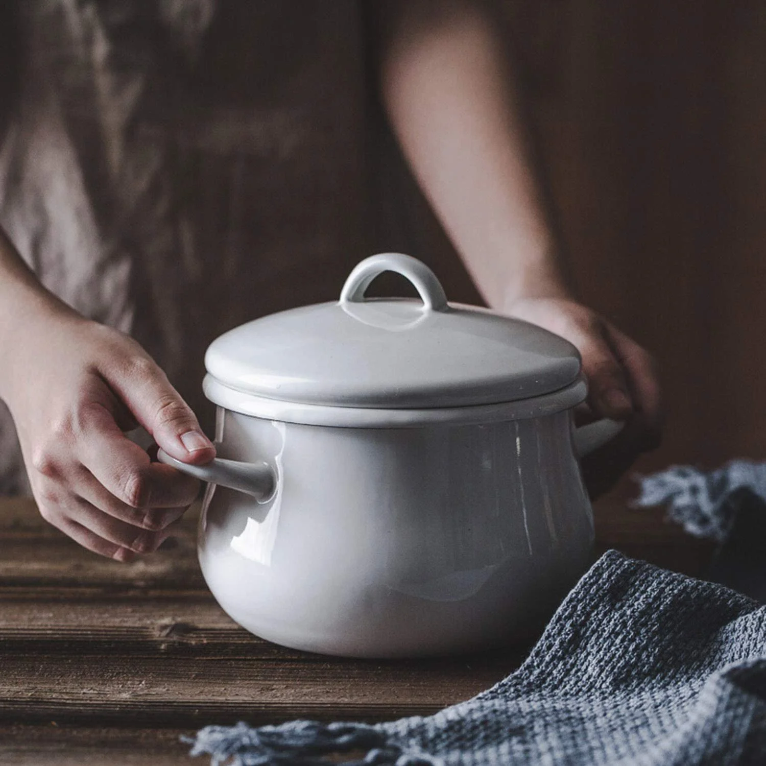 Кругла каструля для дитячого харчування AIBAB Японський стиль 1.7 л, фото №4 Кругла каструля для дитячого харчування AIBAB Японський стиль 1.7 л, фото №4