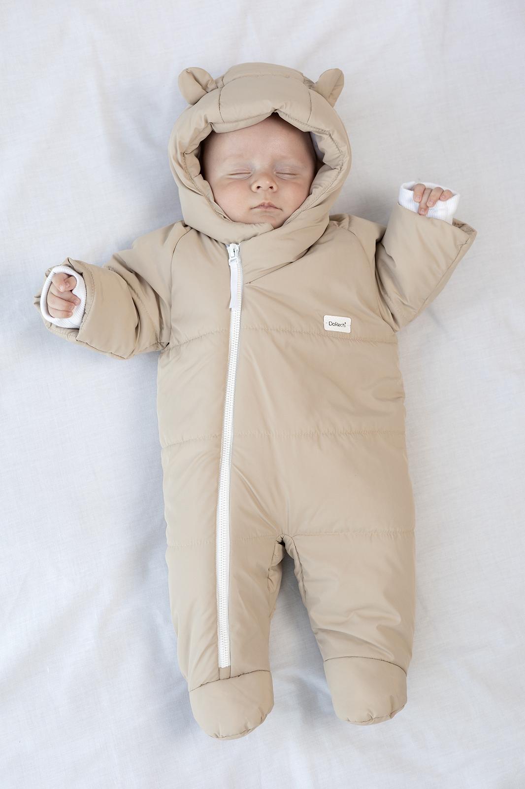 Зимний комплект для новорожденного baby бежевый, фото №4