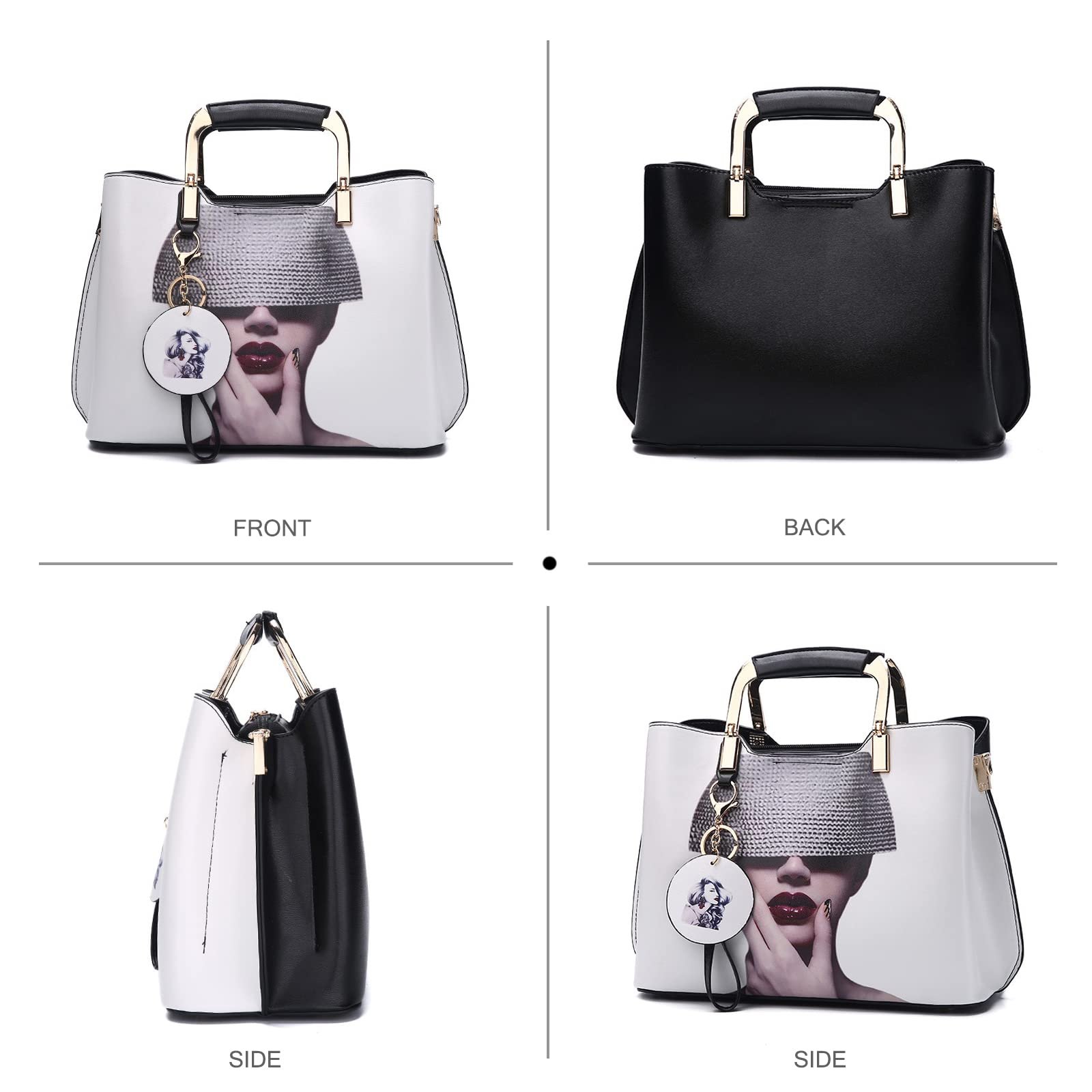 Элегантная Сумка NICOLE & DORIS, Дизайнерская Женская Сумка через Плечо, Сумка-шоппер, Модная Сумка с Красивым Узором, Персонализированная Сумка с Верхней Ручкой, фото №5