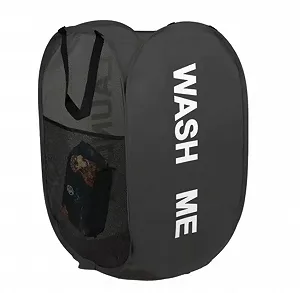 Універсальний кошик-чохол для прання і зберігання білизни набір із 2 штук Чорний та Оливковий synthetic.ua - Фото 1