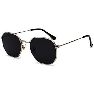 Сонцезахисні окуляри Багатокутні JCTAIFOO Модні для чоловіків і жінок Легкі шестикутні металеві UV400 - Фото 1