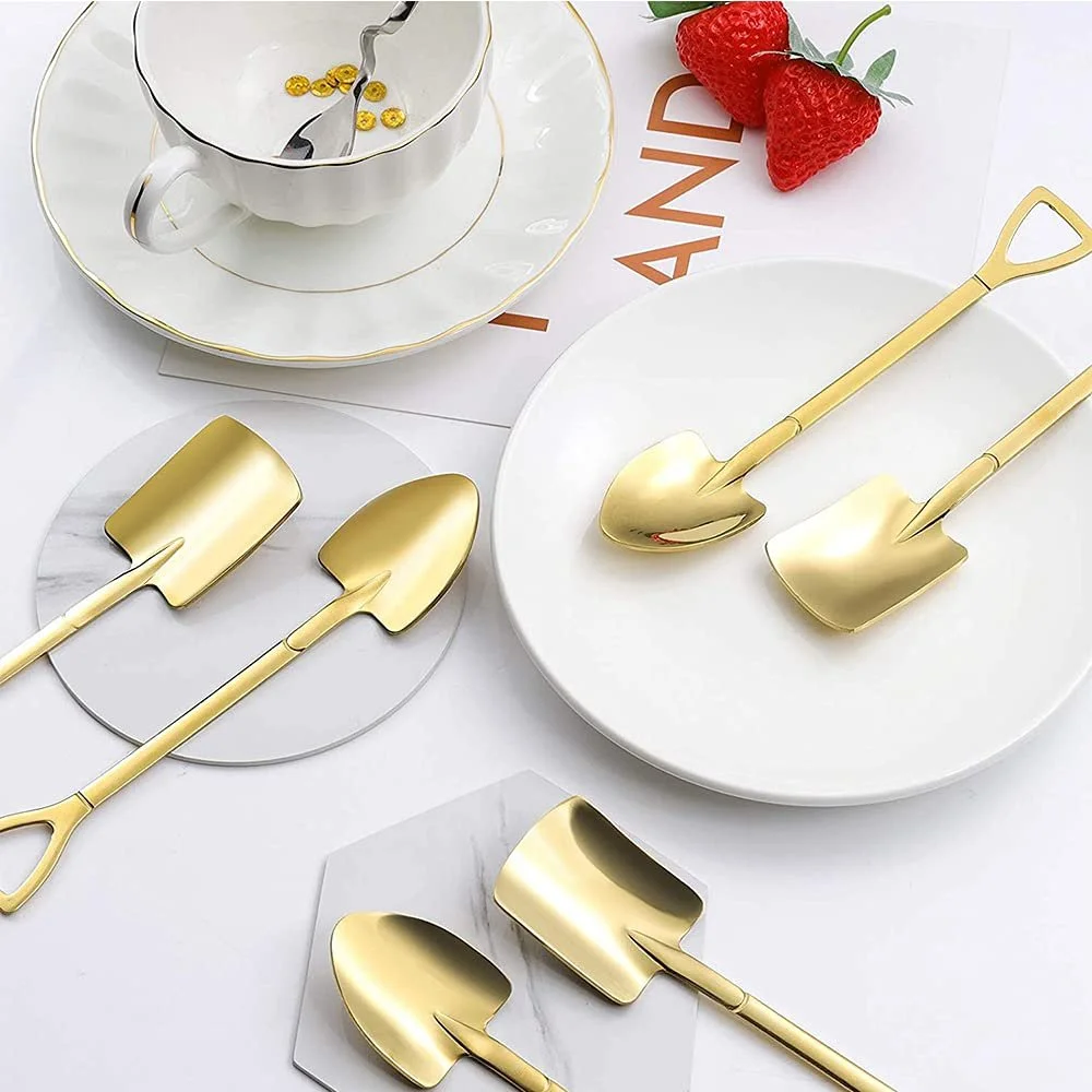 Ложка Spade Shape Кавова ложка для змішування з нержавіючої сталі, фото №8