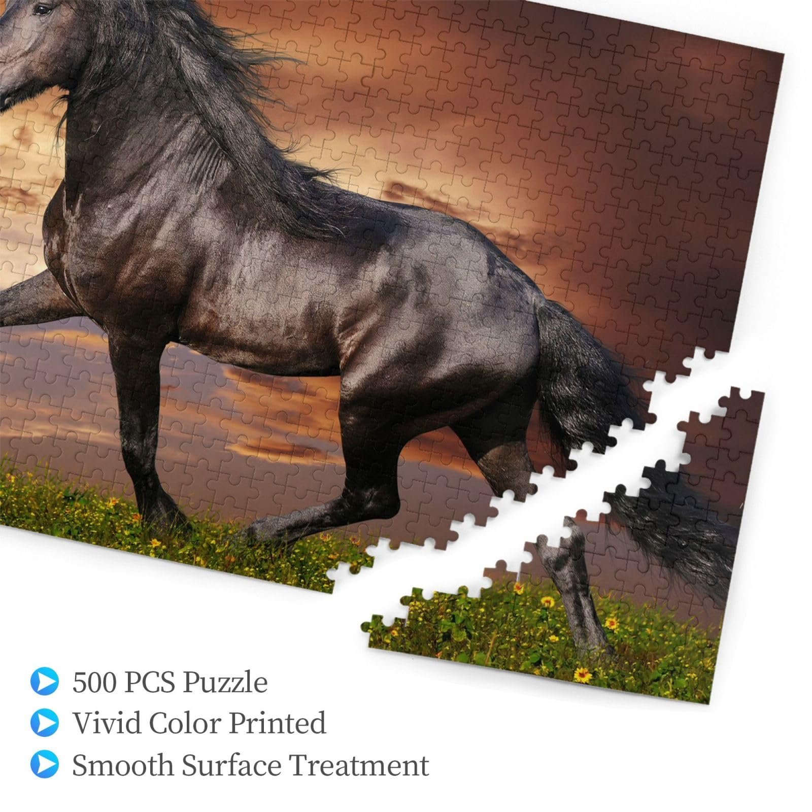 Пазл деревянный Horse Running in the Meadow 500 деталей 38 х 52 см, фото №5