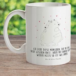 Детская Кружка Mr. & Mrs. Panda Белый Медвежонок Обнимает synthetic.ua - Фото 1