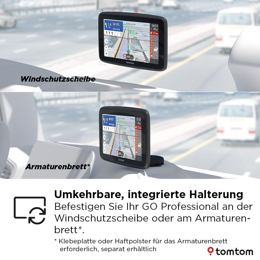 GPS Навигатор TomTom GO Professional 2-го поколения для грузовиков 6 дюймов сенсорный экран с картами Европы и информацией о трафике в реальном времени, фото №6