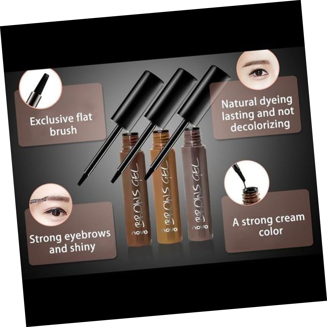 Гель FRCOLOR Eyebrow Glue для брів і татуювань набір з 3 шт., фото №3