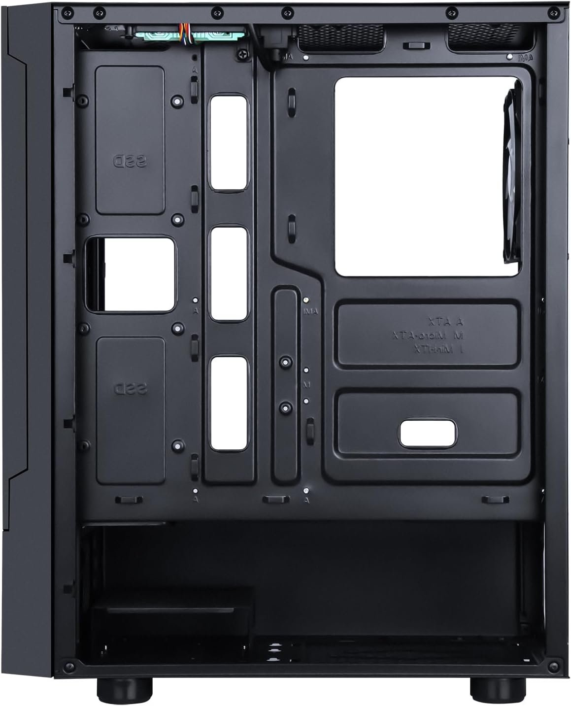 Системний блок Itek SIISBE 3.0 / Mid-Tower / ATX, Micro-ATX, Mini-ITX / 3 x 120mm ARGB / Чорний, фото №4