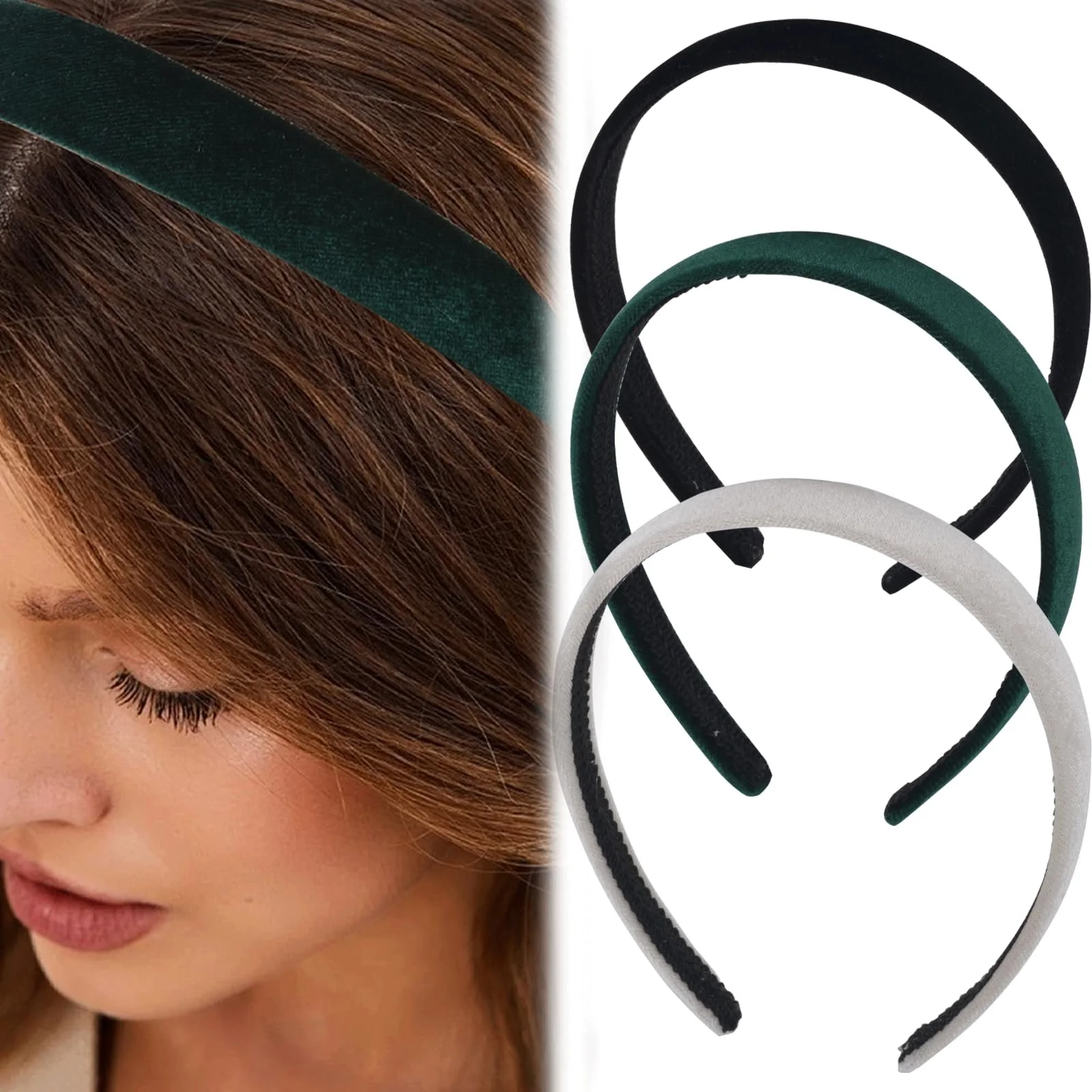 Обруч Оксамитовий AYNKH 3 штуки, фото №1