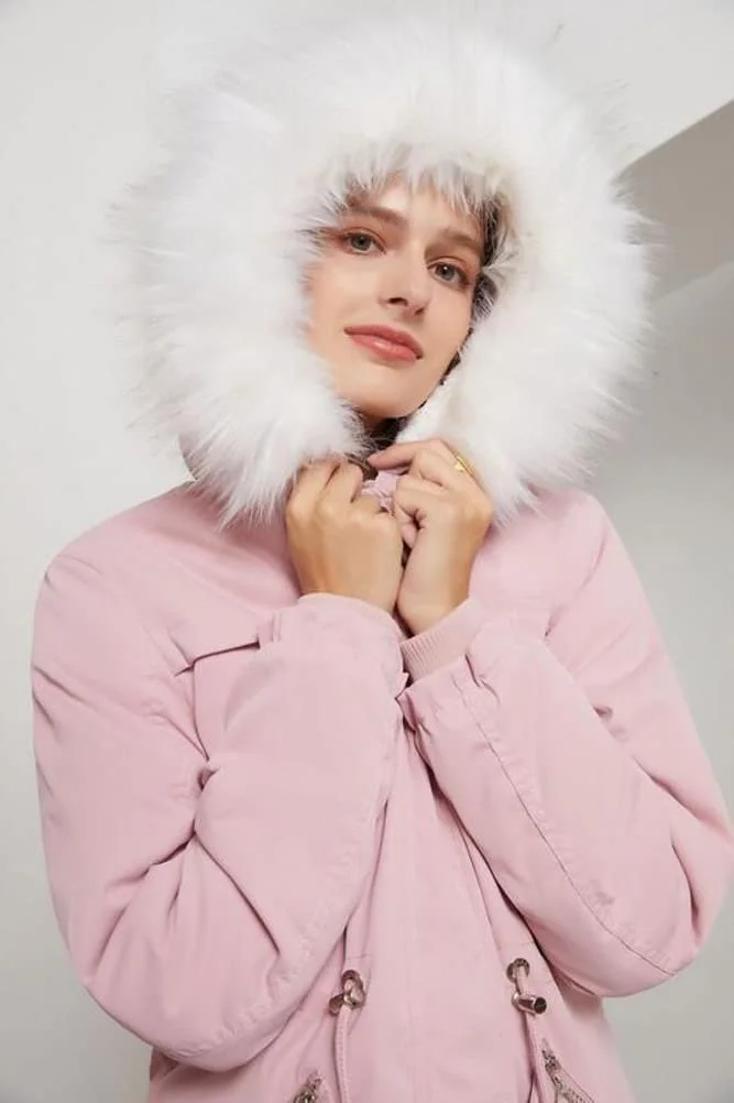 Жіноча парка Nemopter Середньої Довжини, стьобана, фото №4