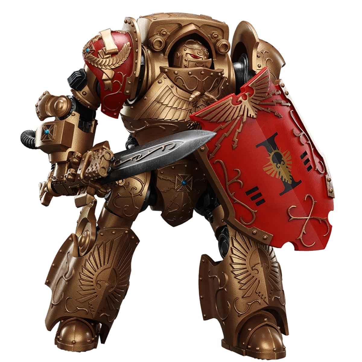 Фигурка JOYTOY Warhammer The Horus Heresy Legio Custodes Contemptor-Galatus Dreadnought 1/18 JT00805, фото №1