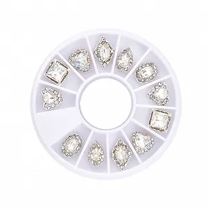 Стразы для ногтей Housoutil 12 сеток Декоративная поворотная пластина для акцентов для творческого маникюра. Аксессуары для гламурных ногтей и прочего - Фото 1